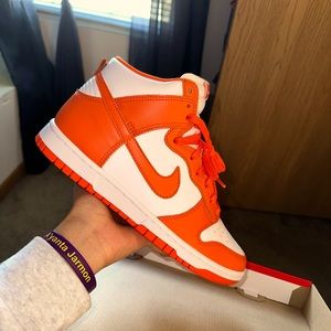 SOLD******Size 8 Men’s 9.5 Women’s Dunk High Syracuse Brand New, Never Worn.